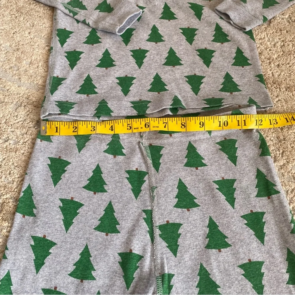 Hanna Andersson Long John Pajama Set Pine Trees Print Long Sleeve Organic Cotton